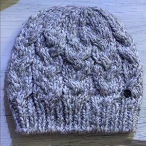 Grey wool knit beanie
